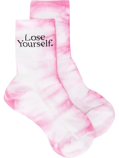 Paco Rabanne X Peter Saville Lose Yourself' Socks Rose In Pink