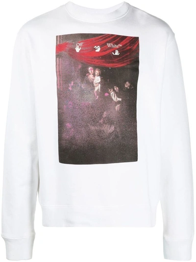 Off-white Off White Men's  White Cotton Sweatshirt