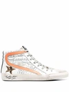 GOLDEN GOOSE GOLDEN GOOSE MEN'S WHITE LEATHER HI TOP SNEAKERS,GMF00115F00037980335 45