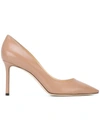 Jimmy Choo Romy 85mm Pumps In Neutrals