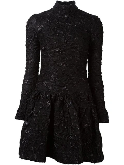 Simone Rocha Textured Mini Dress In Black