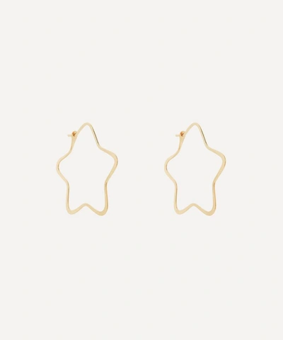 Melissa Joy Manning 14ct Gold Extra Small Star Hoop Earrings