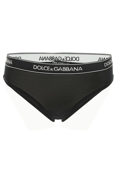 Dolce & Gabbana Jersey Briefs With Branded Band In Nero (black)