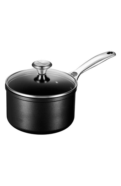 Le Creuset 2-quart Toughened Nonstick Pro Saucepan In Black