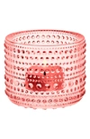 Monique Lhuillier Waterford Kastehelmi Oiva Toikka Tealight Candleholder In Salmon Pink