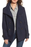 Thread & Supply Double Breasted Peacoat In Navy
