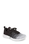 Apl Athletic Propulsion Labs Techloom Pro Knit Running Shoe In Black/ Heather Grey/ Whitednu