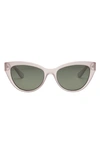 Electric Indio 58mm Polarized Cat Eye Sunglasses In Matte Pink/ Grey