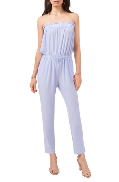 1.state Tie Dye Strapless Jumpsuit In Soft Sky