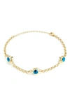Glaze Jewelry Gold Vermeil Triple Station Bracelet In Yellow Gold