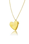 ADORNIA 14K GOLD PLATED MAMA ENGRAVED HEART LOCKET PENDANT NECKLACE,791109046531
