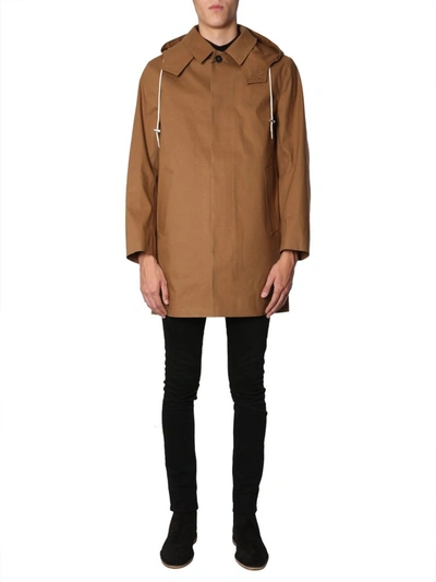 Mackintosh Hooded Coat In Marrone