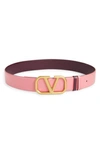 VALENTINO GARAVANI GARAVANI VLOGO BUCKLE REVERSIBLE LEATHER BELT,VW0T0S11ZFR