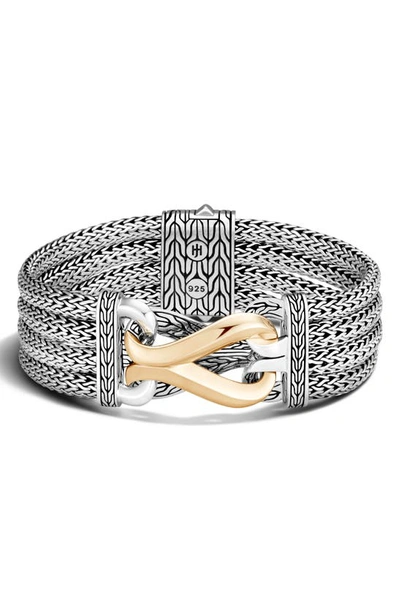 John Hardy Women's Classic Chain Link Multi-row Bracelet In Gold/ Silver