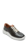 Rockport Cobb Hill Juna Perforated Sneaker In Black Leather