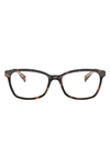 Ray Ban 52mm Square Optical Glasses In Strip Brown