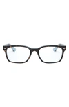 Ray Ban 51mm Square Optical Glasses In Havana Blue