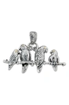 Samuel B Jewelry Samuel B. 18k Yellow Gold & Sterling Silver Birds On Branch Pendant In Silver And Gold