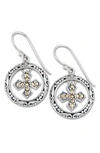 Samuel B Jewelry Samuel B. Sterling Silver & 18k Gold Cross Earrings In Silver And Gold