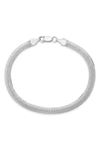 Sterling Forever Flat Link Chain Bracelet In Silver