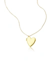 ADORNIA 14K GOLD PLATED HEART LOCKET PENDANT NECKLACE,791109046517