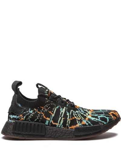 Adidas Originals Nmd_r1 Primeknit "glitch" Sneakers In Black