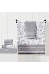 Modern Threads Yarn Dyed Jacquard/solid Towel 6-piece Set In Stone