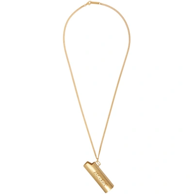 Ambush Gold Logo Lighter Case Necklace