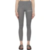 Palm Angels Logo Side Stripe Track Leggings In Melange Gr