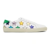 SAINT LAURENT WHITE METALLIC CALIFORNIA COURT CLASSIC SL/06 SNEAKERS