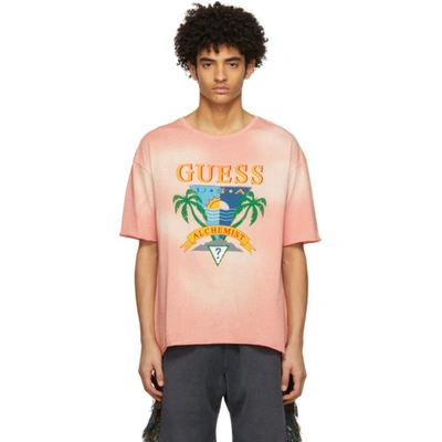 Alchemist Distressed Graphic-print T-shirt In Pink