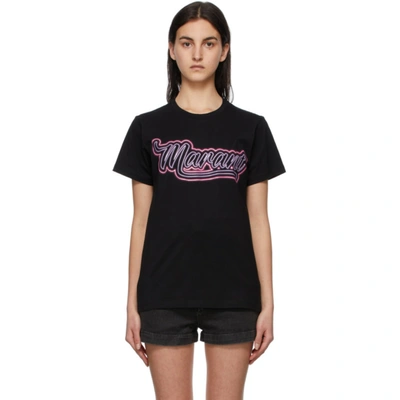 Isabel Marant Zaof Printed Cotton-jersey T-shirt In Black