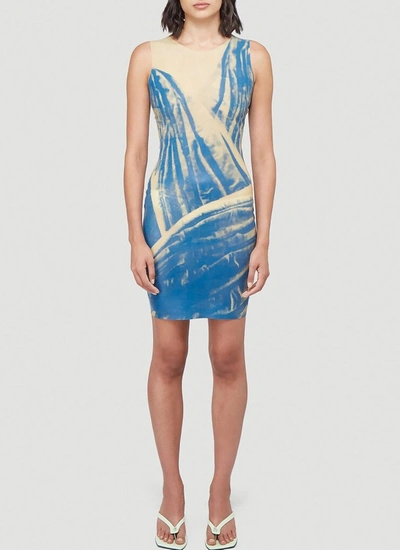 Maisie Wilen After Hours Graphic Print Mini Dress In Blue