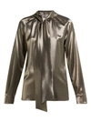 MAX MARA MAX MARA METALLIC PUSSY BOW BLOUSE