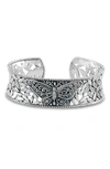 Samuel B Jewelry Samuel B. Filigree Butterfly Cuff Bracelet In Silver And Gold