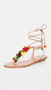 AQUAZZURA TUTTI FRUTTI FLAT SANDALS,AQUDB30849