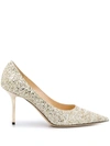 JIMMY CHOO JIMMY CHOO LOVE 85 GLITTER PUMPS