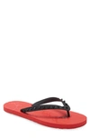 Christian Louboutin Men's Loubi Tonal Spiked Red Sole Flip Flops In Black/ Loubi