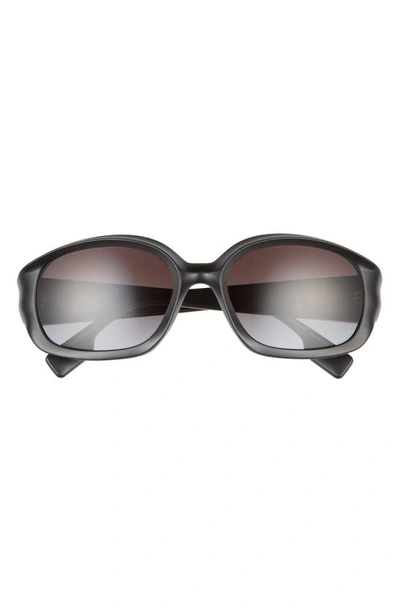Burberry 56mm Gradient Oval Sunglasses In Black/ Grey Gradient
