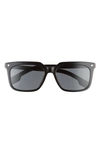 Burberry 56mm Square Sunglasses In Black/ Dark Grey