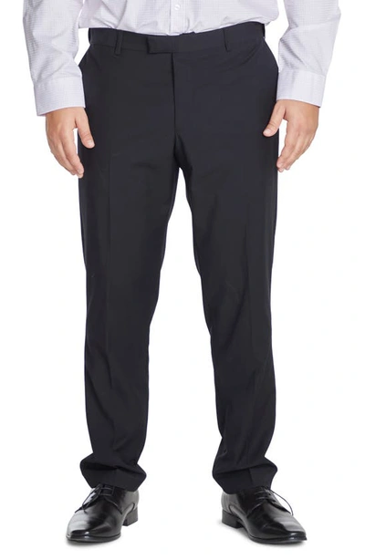 Johnny Bigg Raymond Flat Front Dress Pants In Black