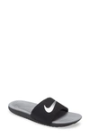 Nike Kids' Kawa Sport Slide In Black/ Silver