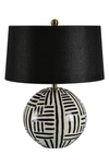 Renwil Milka Ceramic Table Lamp In Cream And Black Finish