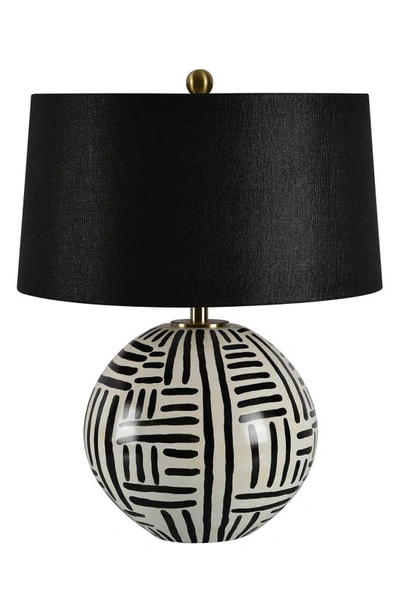 Renwil Milka Ceramic Table Lamp In Cream And Black Finish