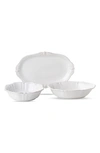 Juliska Berry & Thread Whitewash 3-piece Serving Bundle Set In Whitewash