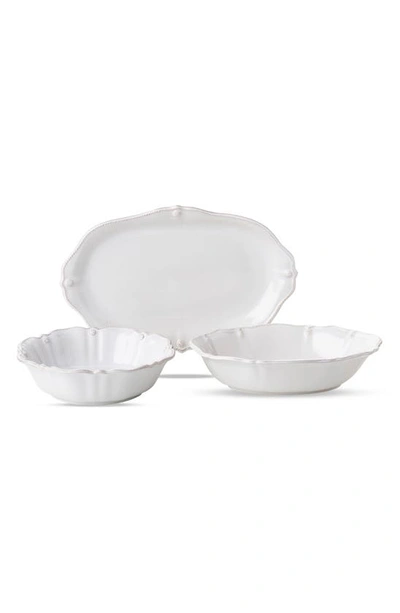 JULISKA JULISKA BERRY & THREAD WHITEWASH 3-PIECE SERVING SET,JA300SETXW