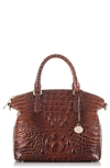 BRAHMIN DUXBURY CROC EMBOSSED LEATHER SATCHEL,K43151