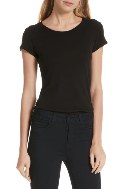 L'agence Cory Short Sleeve Crew Neck Top