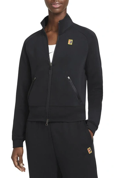 Nike Women's Court Full-zip Tennis Jacket In Black/ Black