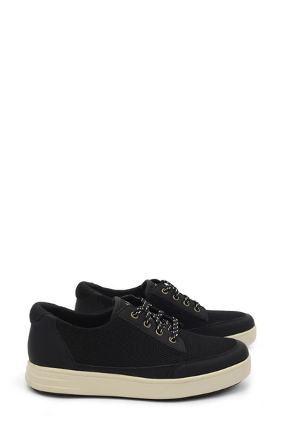 Traq By Alegria Copacetiq Lace-up Trainer In Blacl Fabric